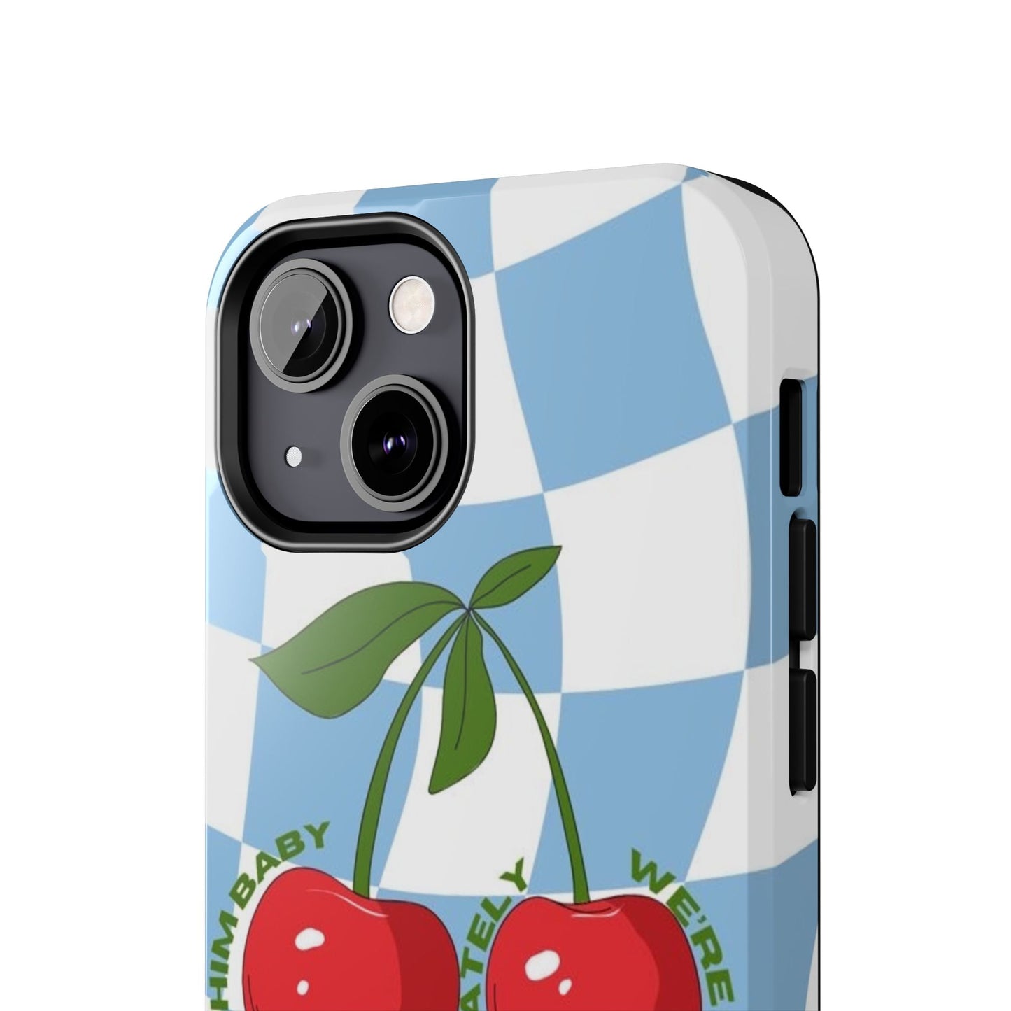 Cherry Gossip Check Tough iPhone Cases - SmartHomeGoodies