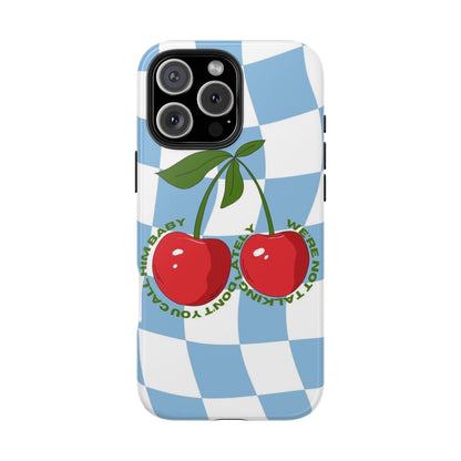 Cherry Gossip Check Tough iPhone Cases - SmartHomeGoodies