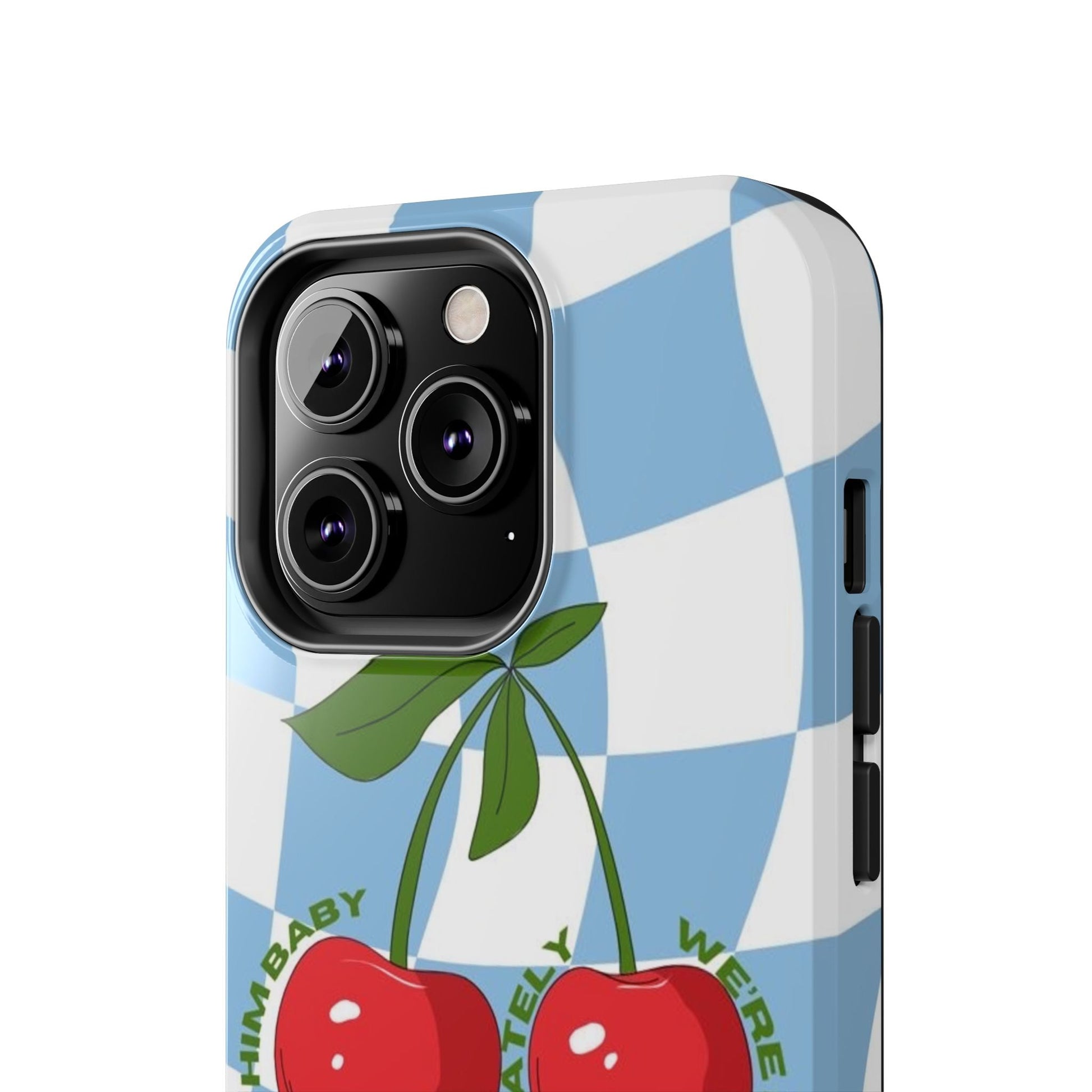 Cherry Gossip Check Tough iPhone Cases - SmartHomeGoodies