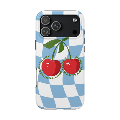 Cherry Gossip Check Tough iPhone Cases - SmartHomeGoodies