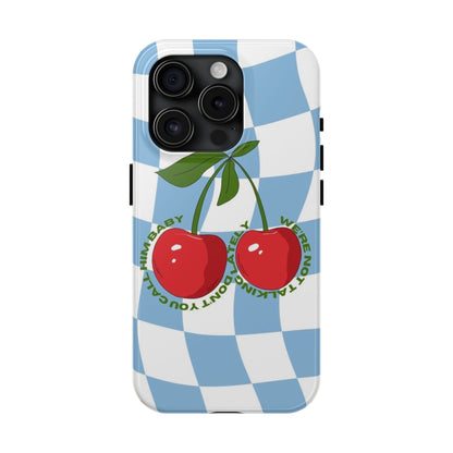 Cherry Gossip Check Tough iPhone Cases - SmartHomeGoodies