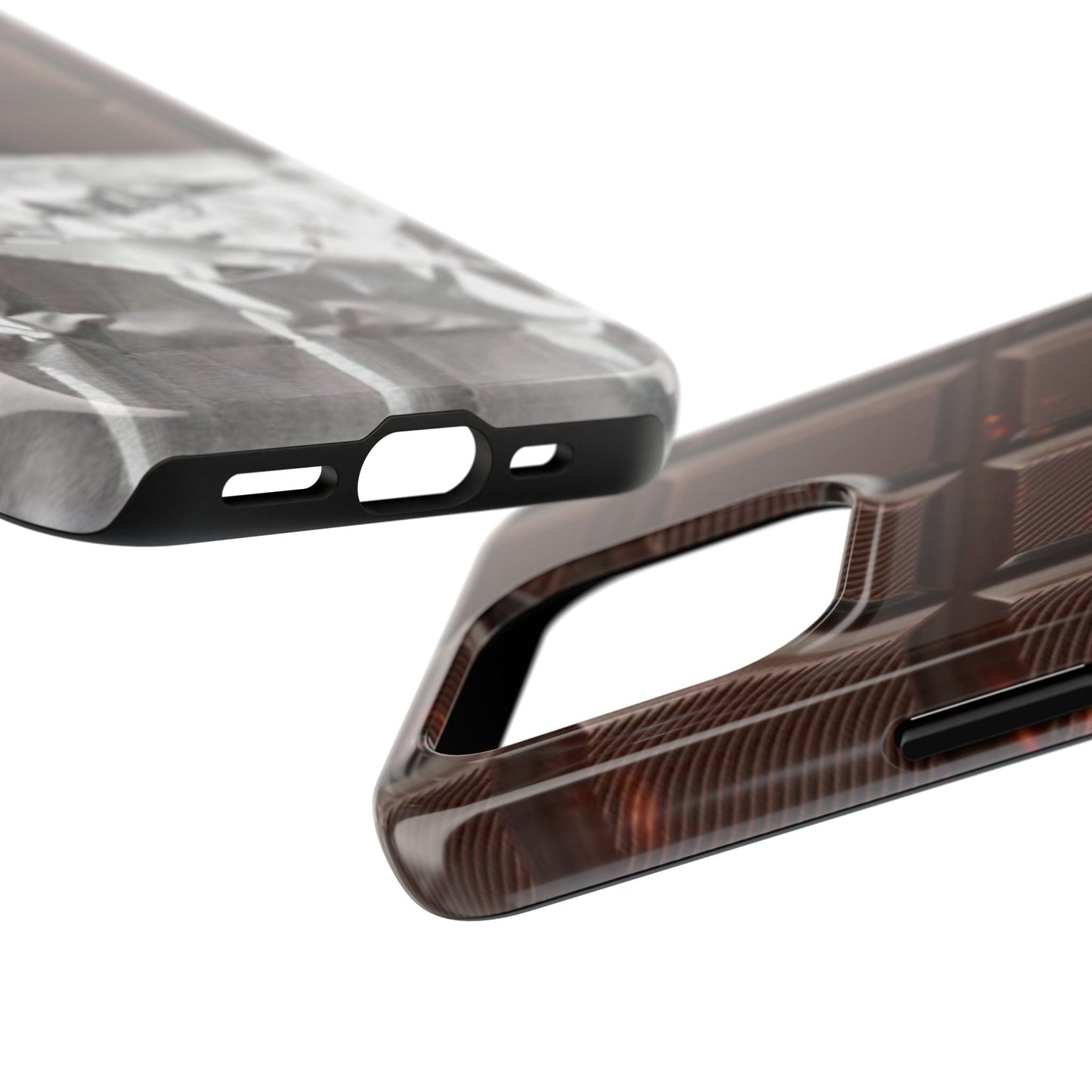 Chocolate with Silver Wrap iPhone Cases - SmartHomeGoodies