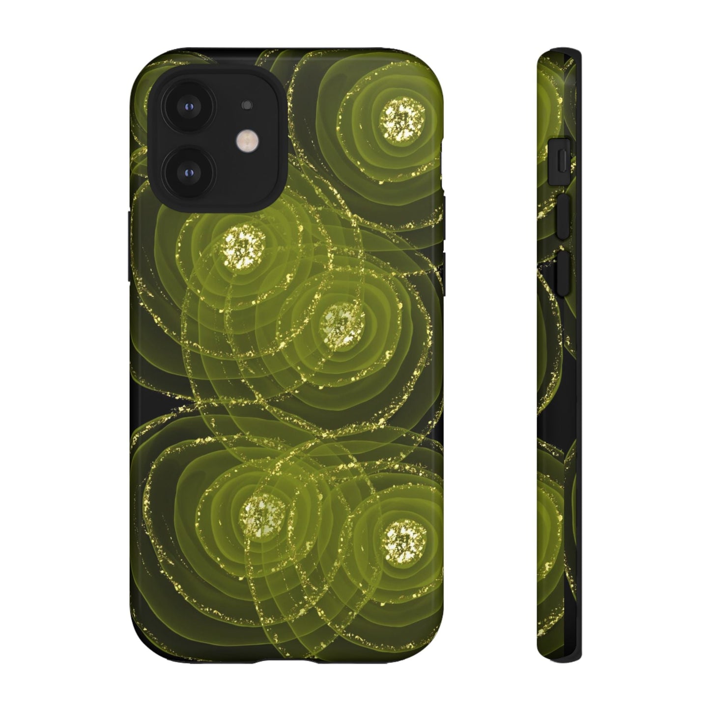 Christmas Sparkle Phone Case – Festive Green & Gold - SmartHomeGoodies