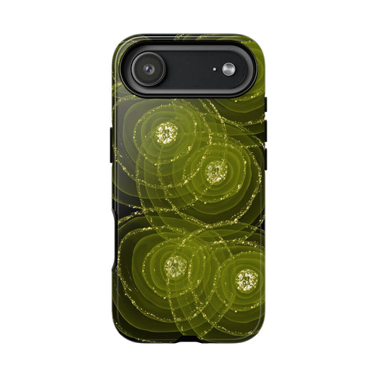 Christmas Sparkle Phone Case – Festive Green & Gold - SmartHomeGoodies