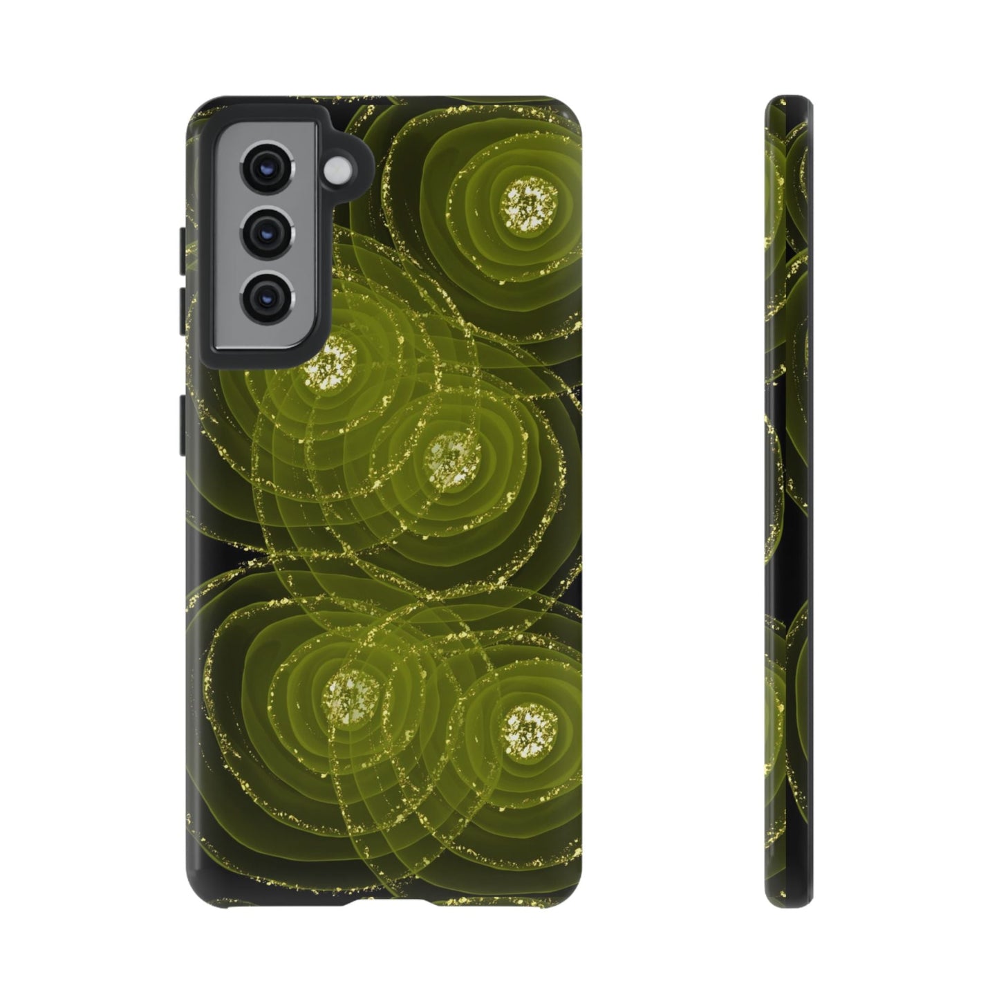 Christmas Sparkle Phone Case – Festive Green & Gold - SmartHomeGoodies