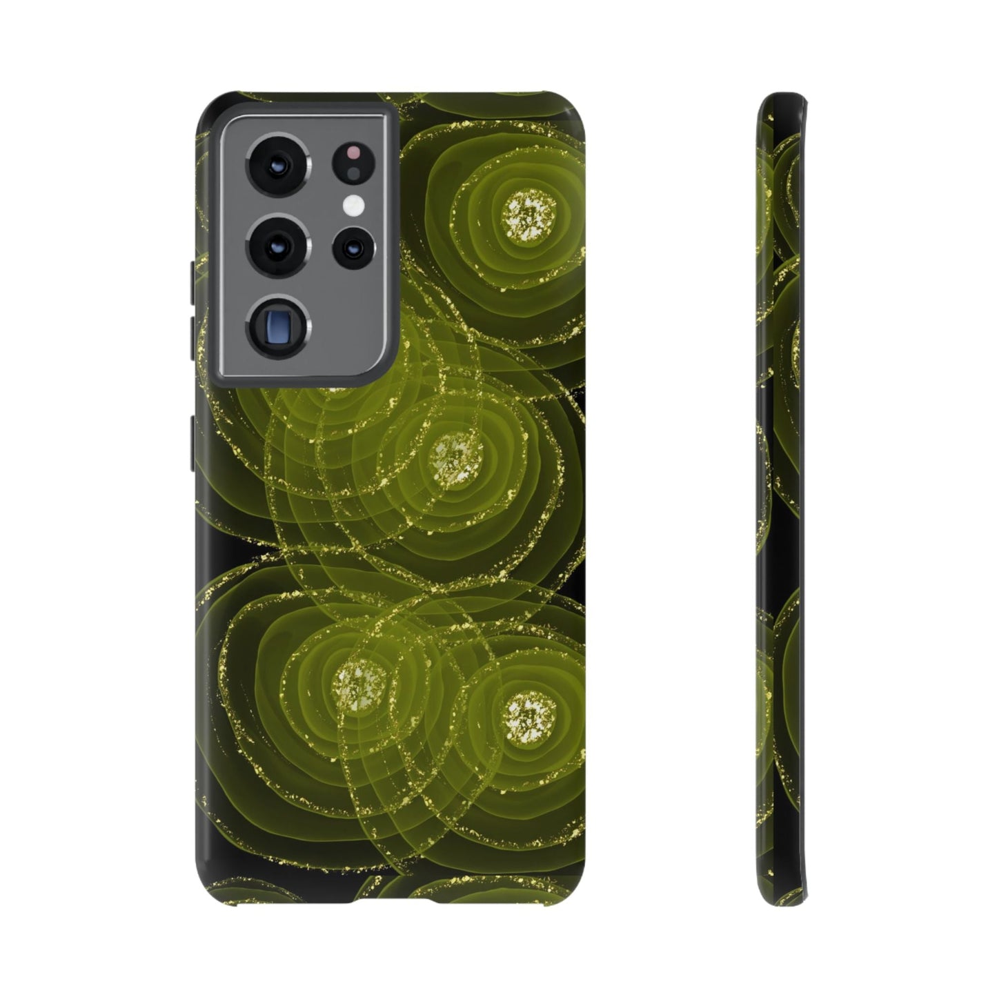 Christmas Sparkle Phone Case – Festive Green & Gold - SmartHomeGoodies