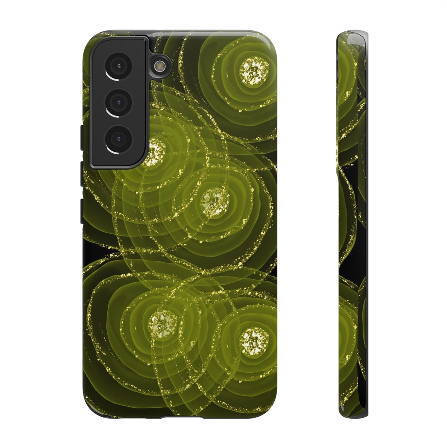 Christmas Sparkle Phone Case – Festive Green & Gold - SmartHomeGoodies