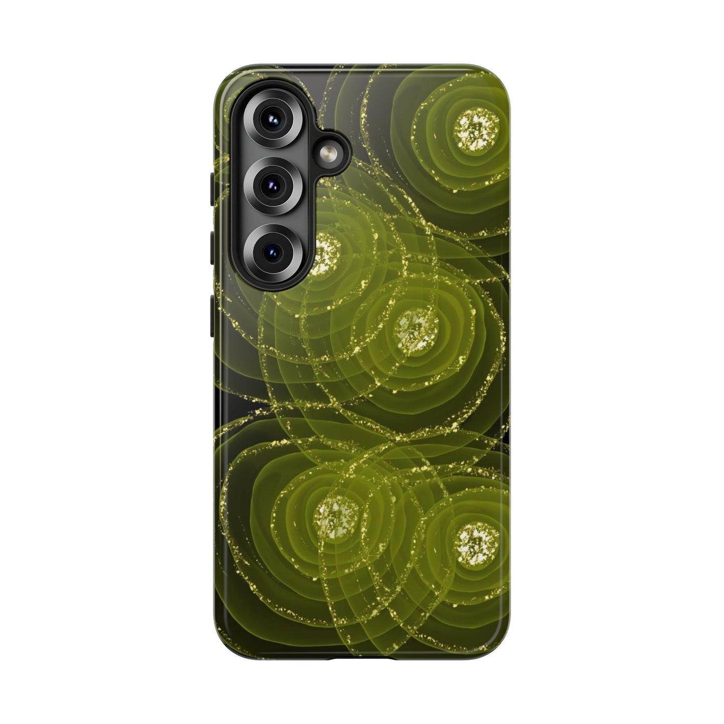 Christmas Sparkle Phone Case – Festive Green & Gold - SmartHomeGoodies