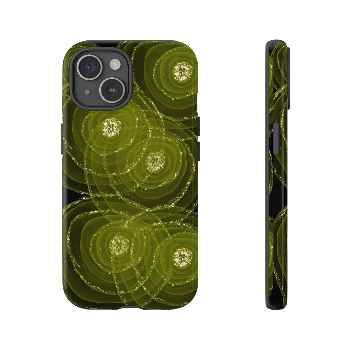 Christmas Sparkle Phone Case – Festive Green & Gold - SmartHomeGoodies