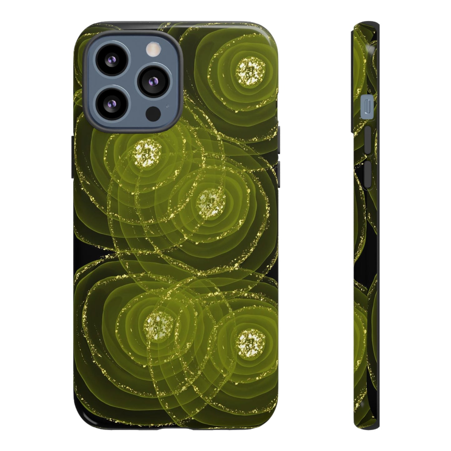 Christmas Sparkle Phone Case – Festive Green & Gold - SmartHomeGoodies