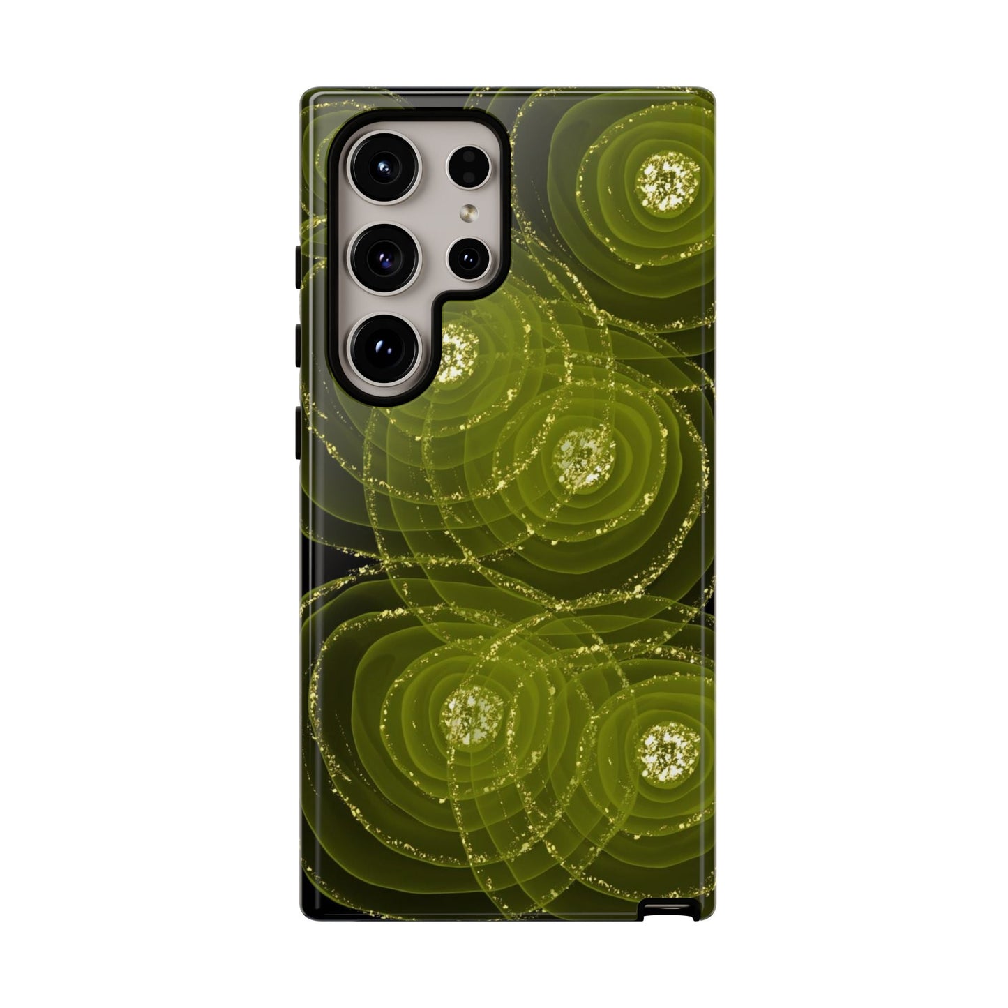 Christmas Sparkle Phone Case – Festive Green & Gold - SmartHomeGoodies