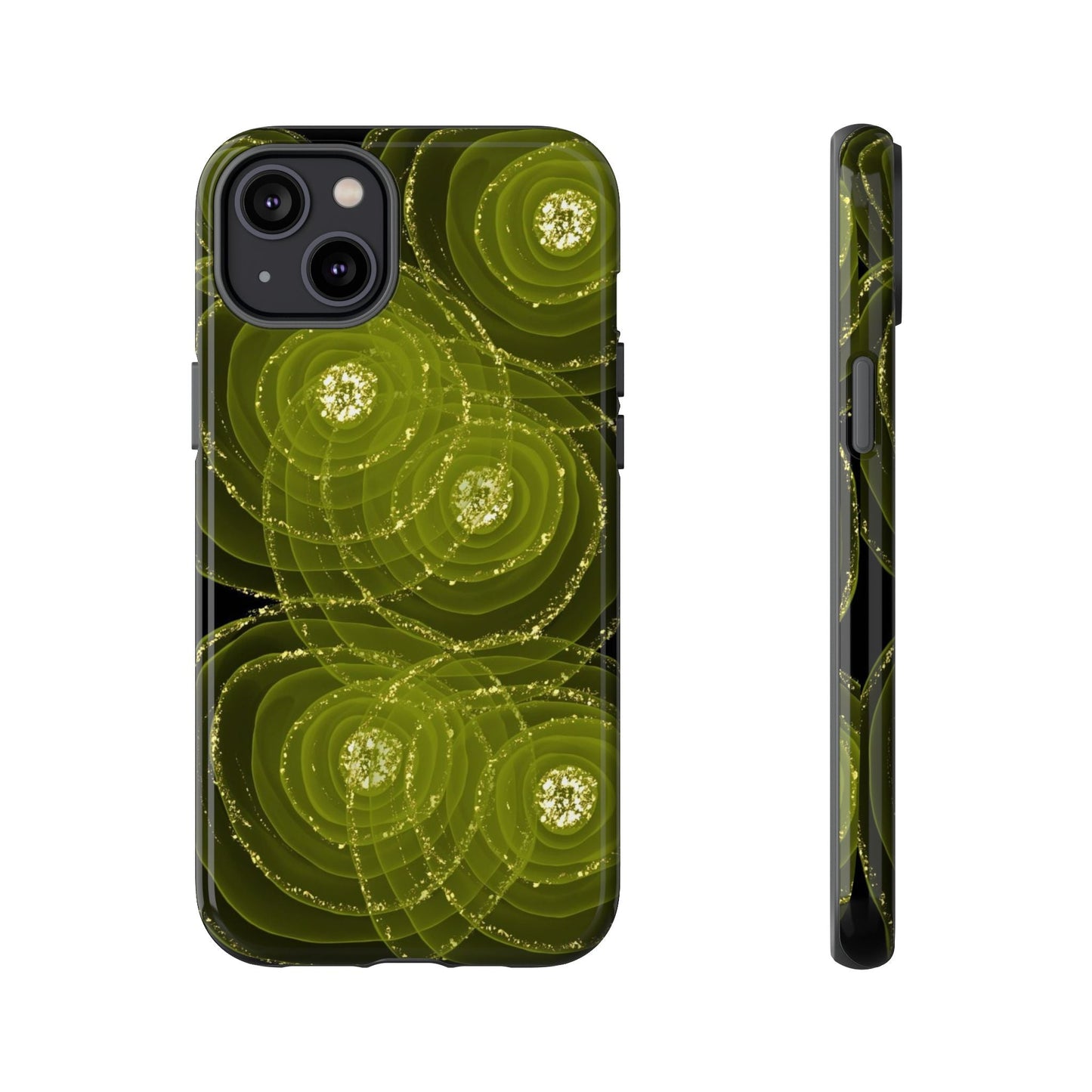 Christmas Sparkle Phone Case – Festive Green & Gold - SmartHomeGoodies