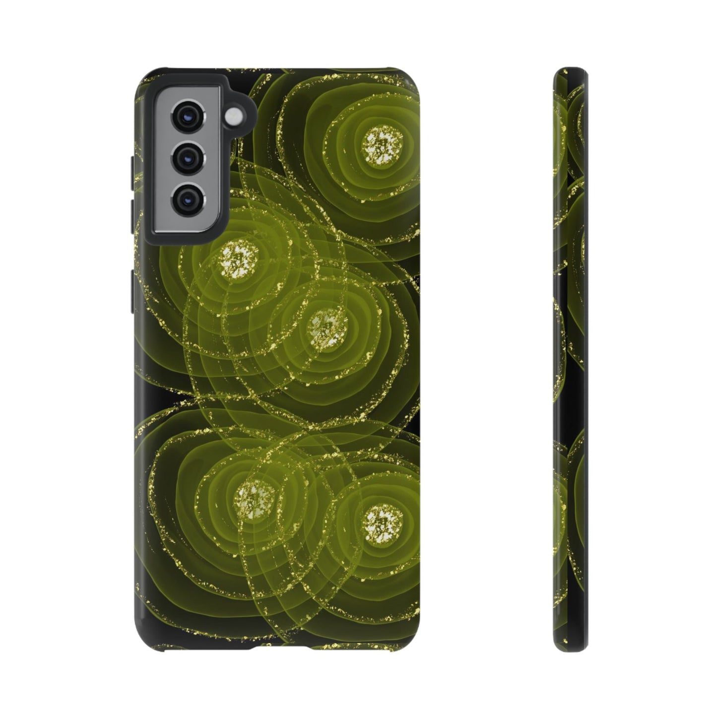 Christmas Sparkle Phone Case – Festive Green & Gold - SmartHomeGoodies