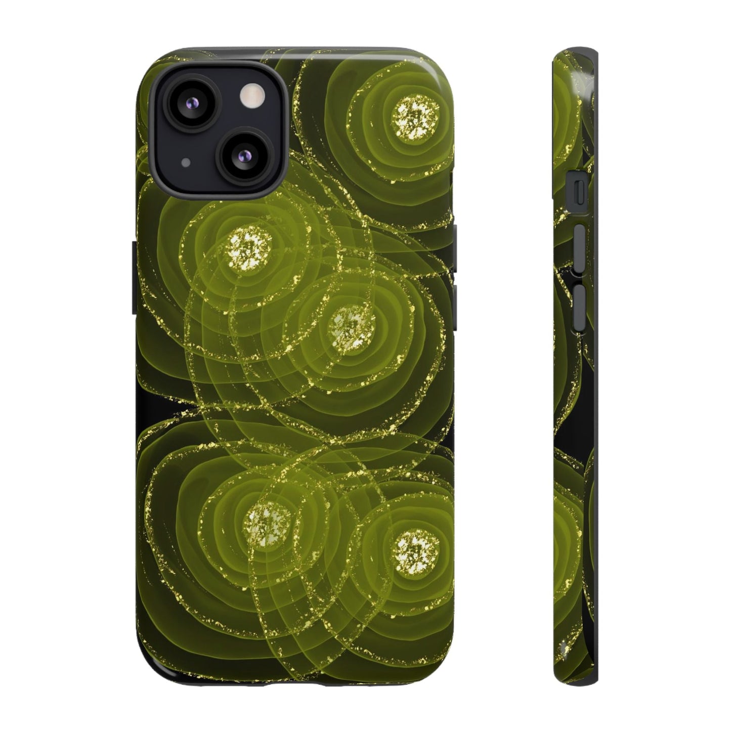 Christmas Sparkle Phone Case – Festive Green & Gold - SmartHomeGoodies