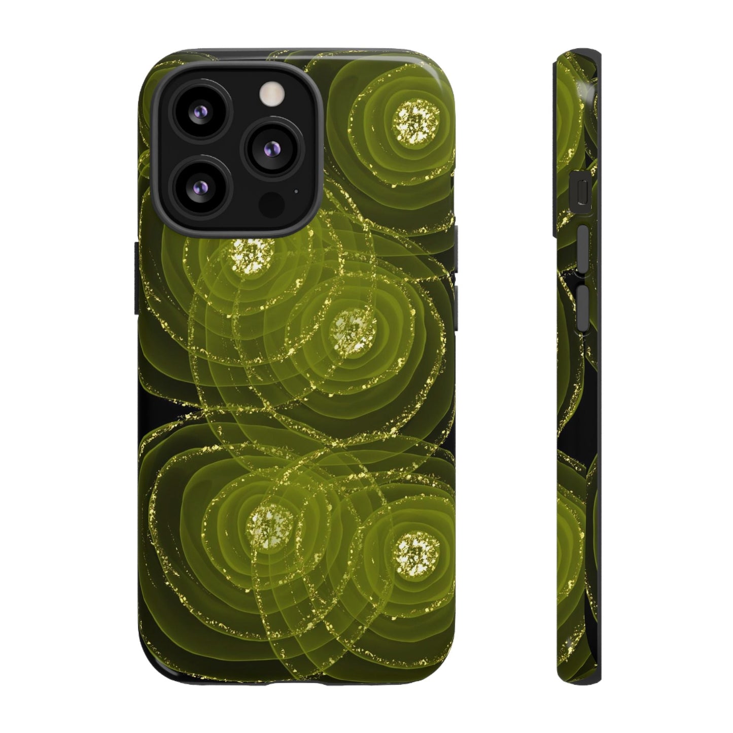 Christmas Sparkle Phone Case – Festive Green & Gold - SmartHomeGoodies