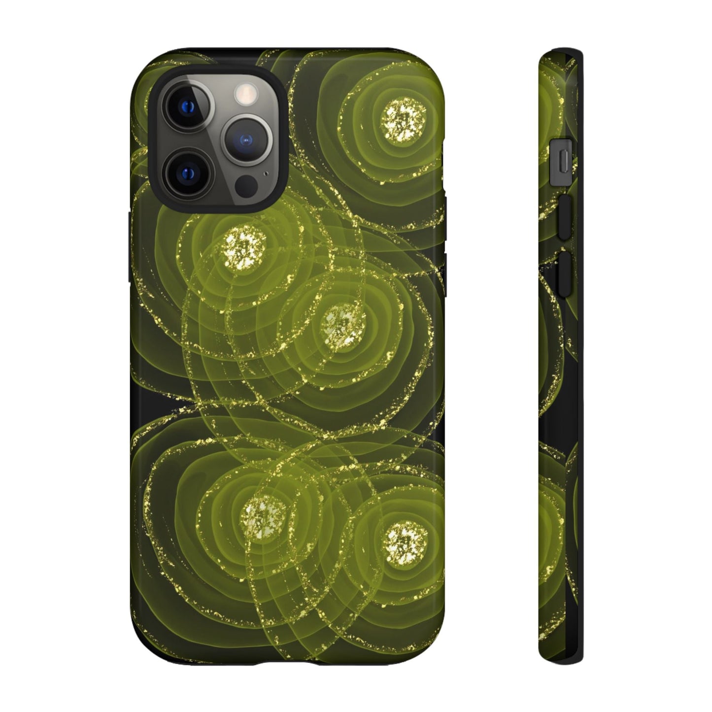 Christmas Sparkle Phone Case – Festive Green & Gold - SmartHomeGoodies