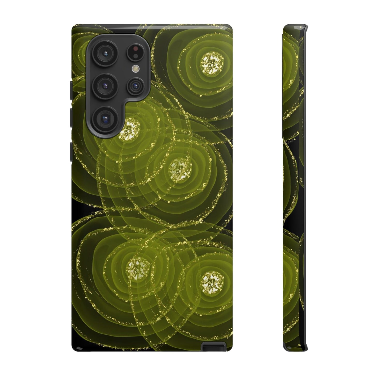 Christmas Sparkle Phone Case – Festive Green & Gold - SmartHomeGoodies