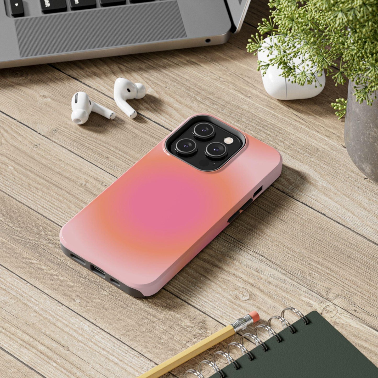 Coral Blushed Aura Tough iPhone Cases - SmartHomeGoodies