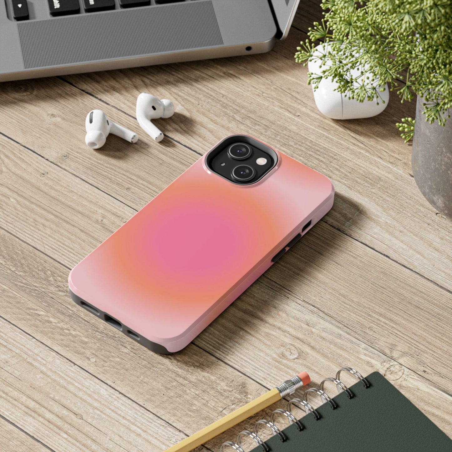 Coral Blushed Aura Tough iPhone Cases - SmartHomeGoodies