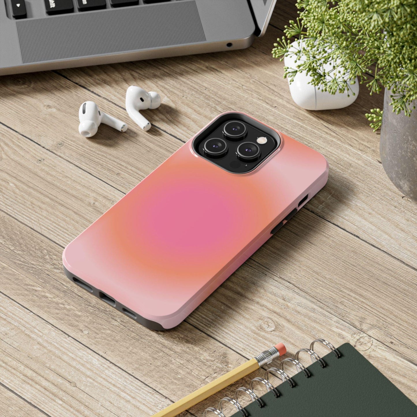 Coral Blushed Aura Tough iPhone Cases - SmartHomeGoodies