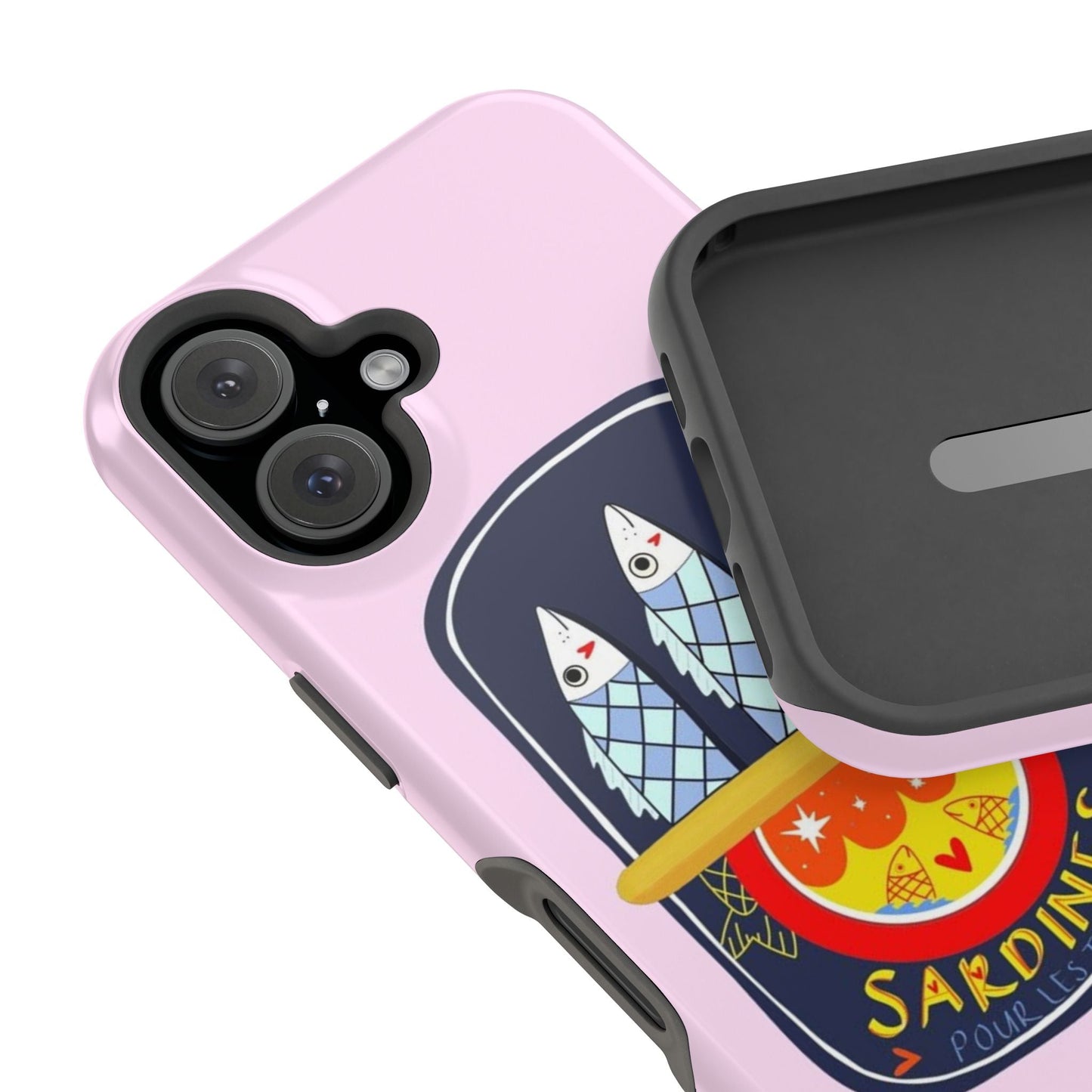 Cute Pink Sardines iPhone Case - SmartHomeGoodies