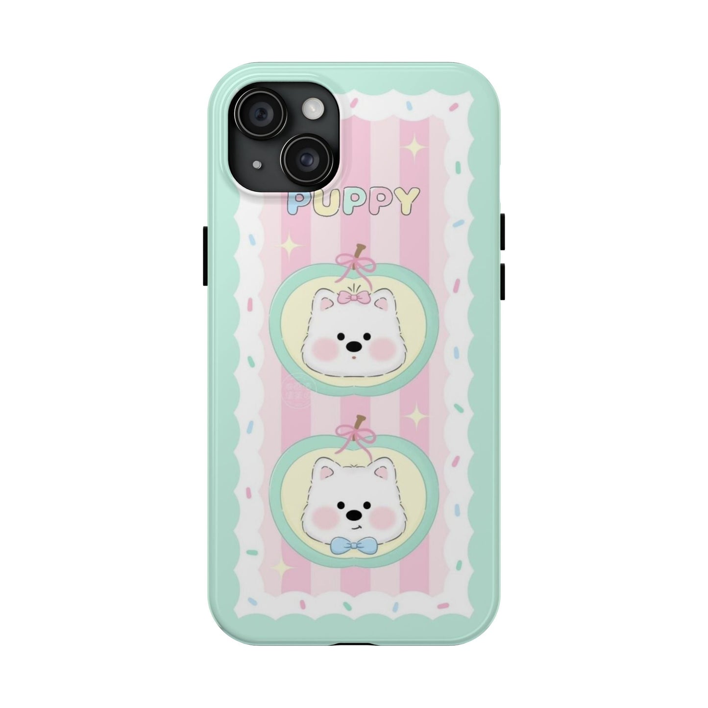 Cute Puppy Pink and Green Phone Case - SmartHomeGoodies