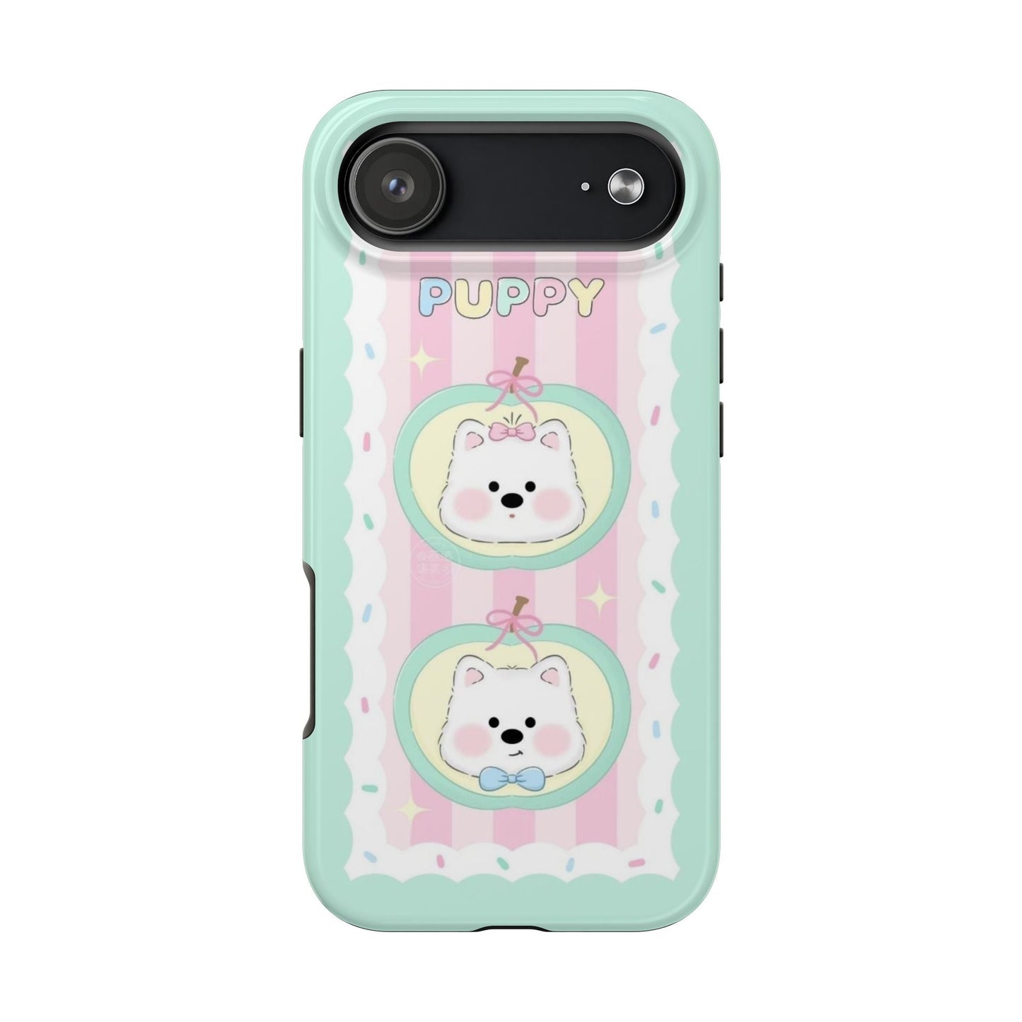 Cute Puppy Pink and Green Phone Case - SmartHomeGoodies
