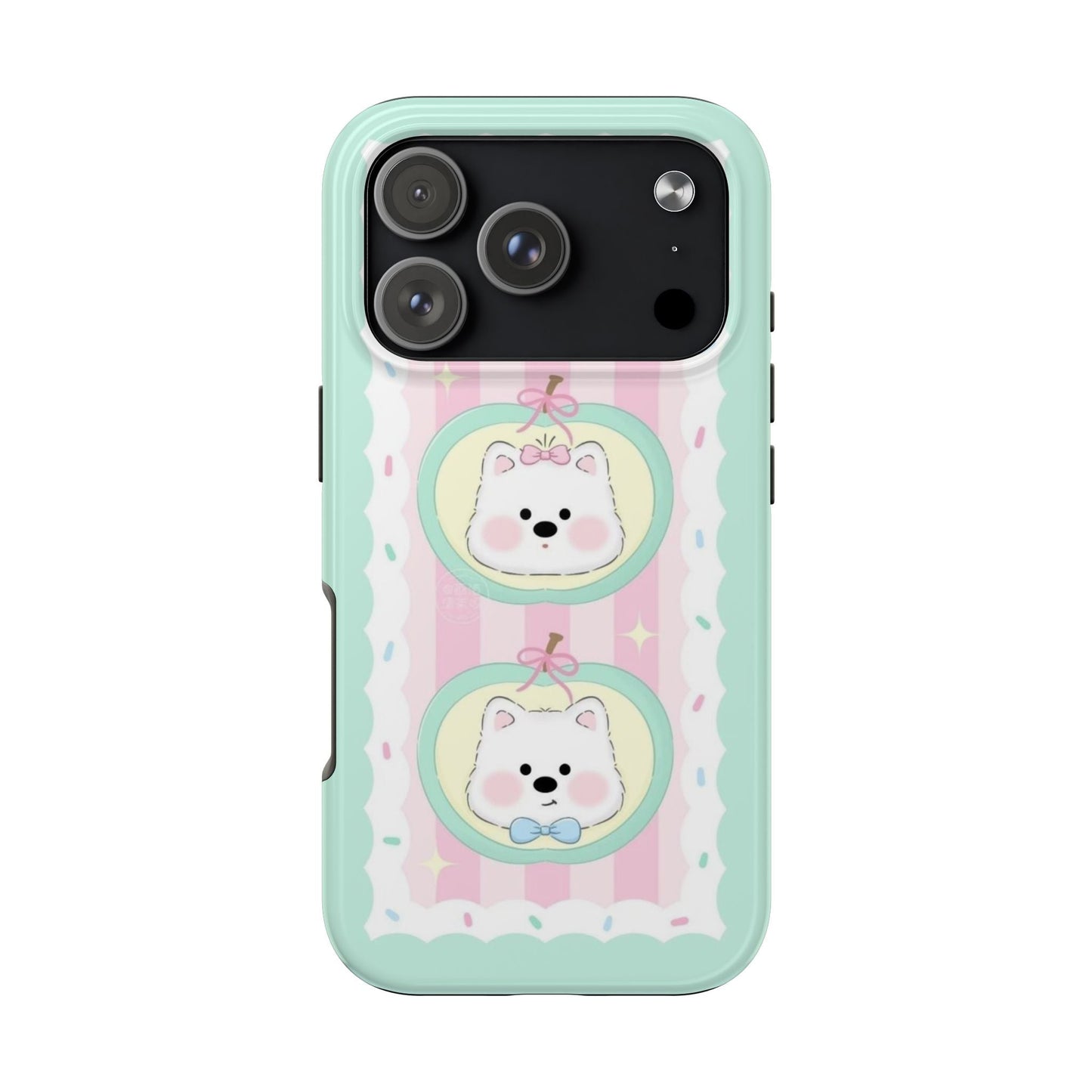 Cute Puppy Pink and Green Phone Case - SmartHomeGoodies