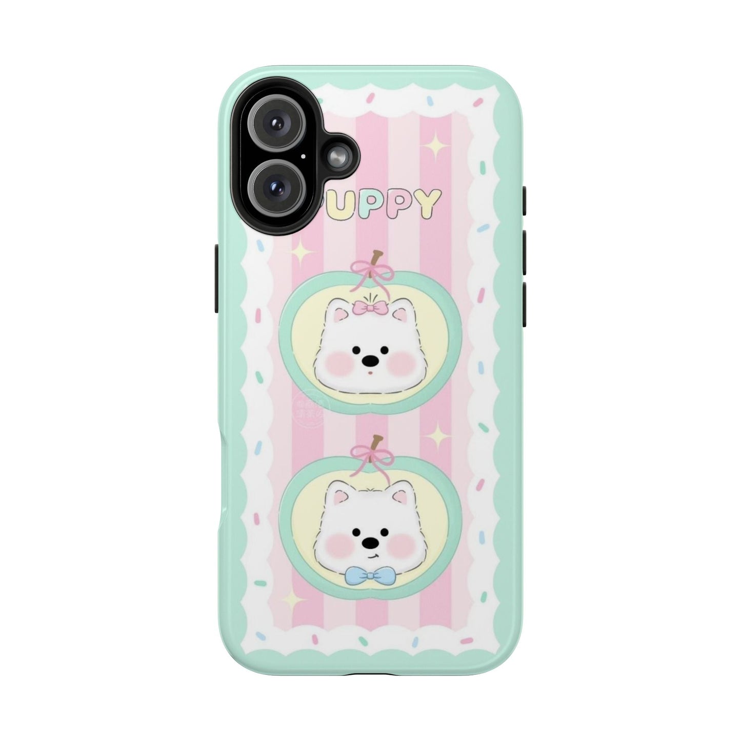 Cute Puppy Pink and Green Phone Case - SmartHomeGoodies