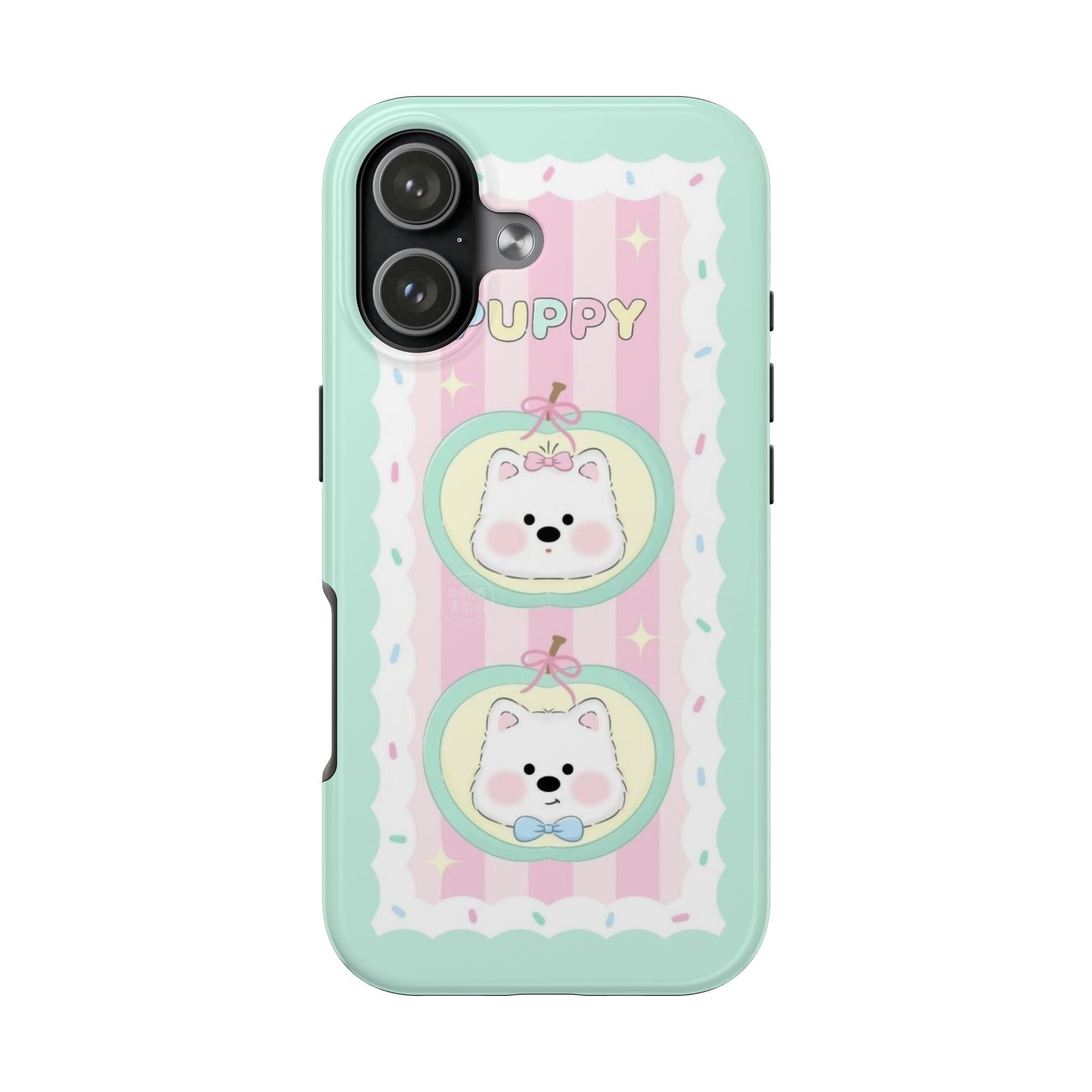 Cute Puppy Pink and Green Phone Case - SmartHomeGoodies