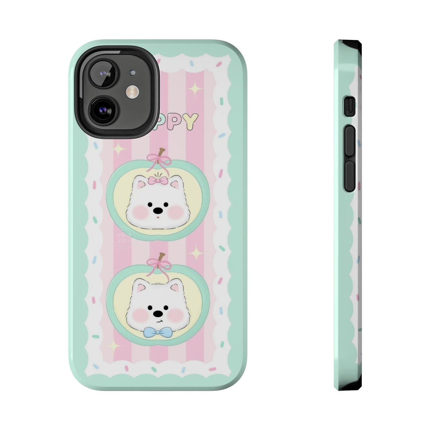 Cute Puppy Pink and Green Phone Case - SmartHomeGoodies