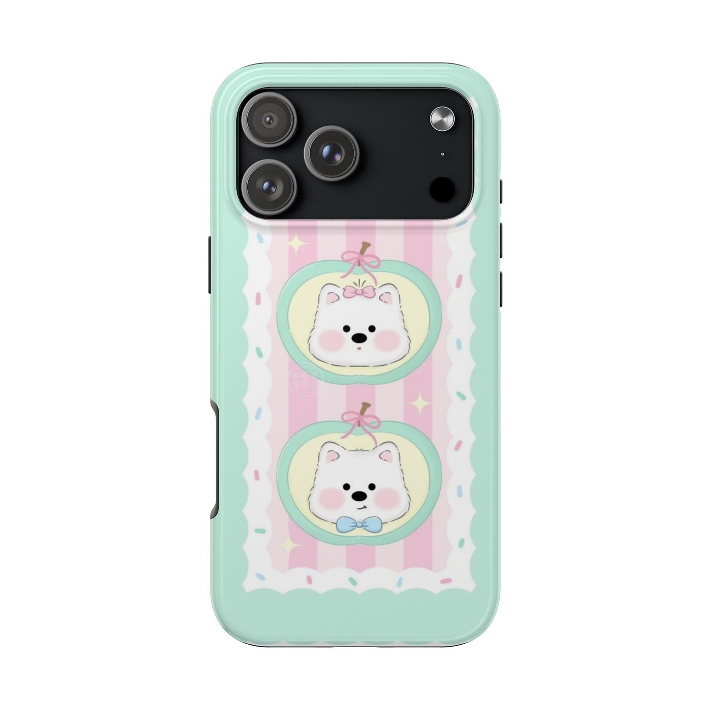 Cute Puppy Pink and Green Phone Case - SmartHomeGoodies