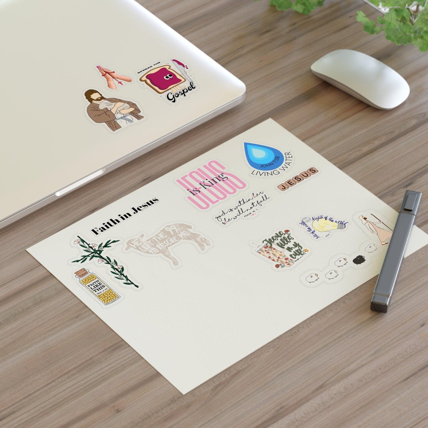 Faith in Jesus Sticker Sheets for Believers. Used for iPhone/iPad/Notebbooks/Scarpbooks - SmartHomeGoodies