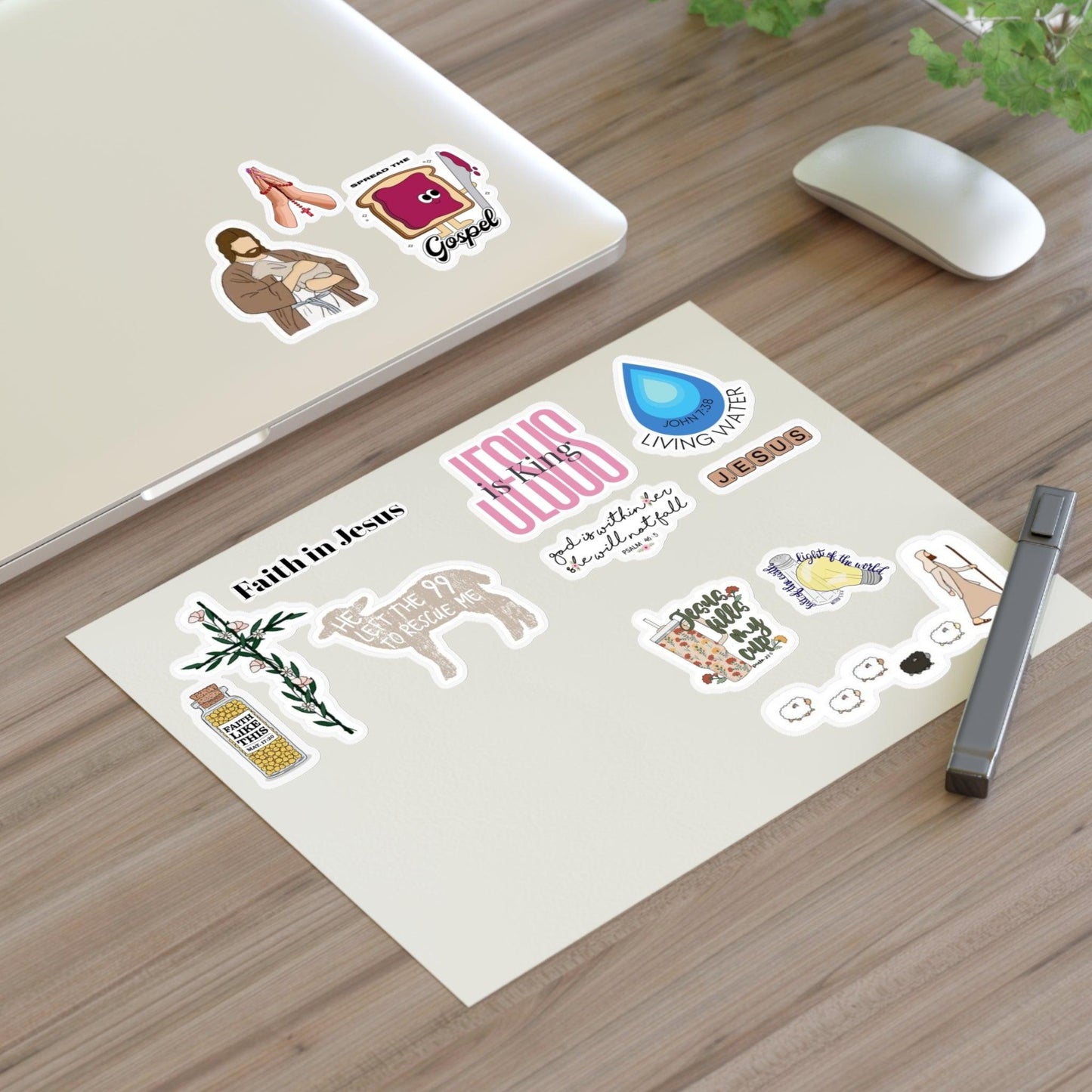Faith in Jesus Sticker Sheets for Believers. Used for iPhone/iPad/Notebbooks/Scarpbooks - SmartHomeGoodies