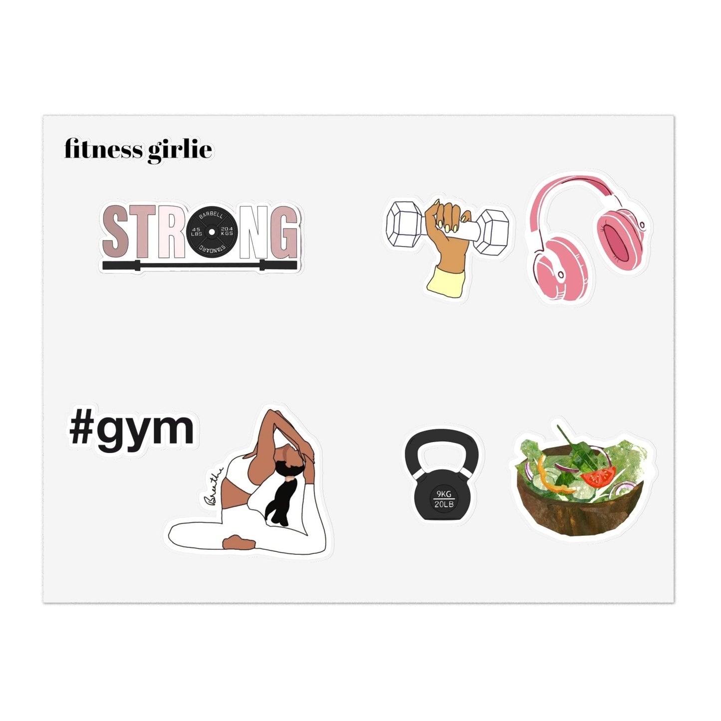 Fitness Girlie Phone Stickers for Phone Cases – Perfect for Personalizing Your Style! - SmartHomeGoodies