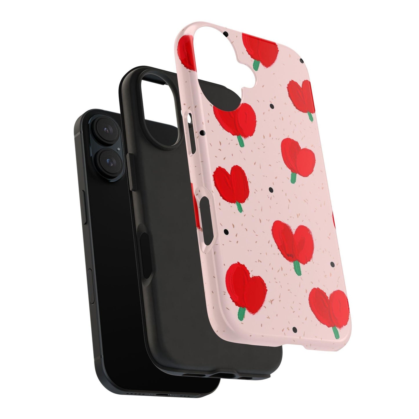 Floral Heart Aesthetic Tough iPhone Cases - SmartHomeGoodies