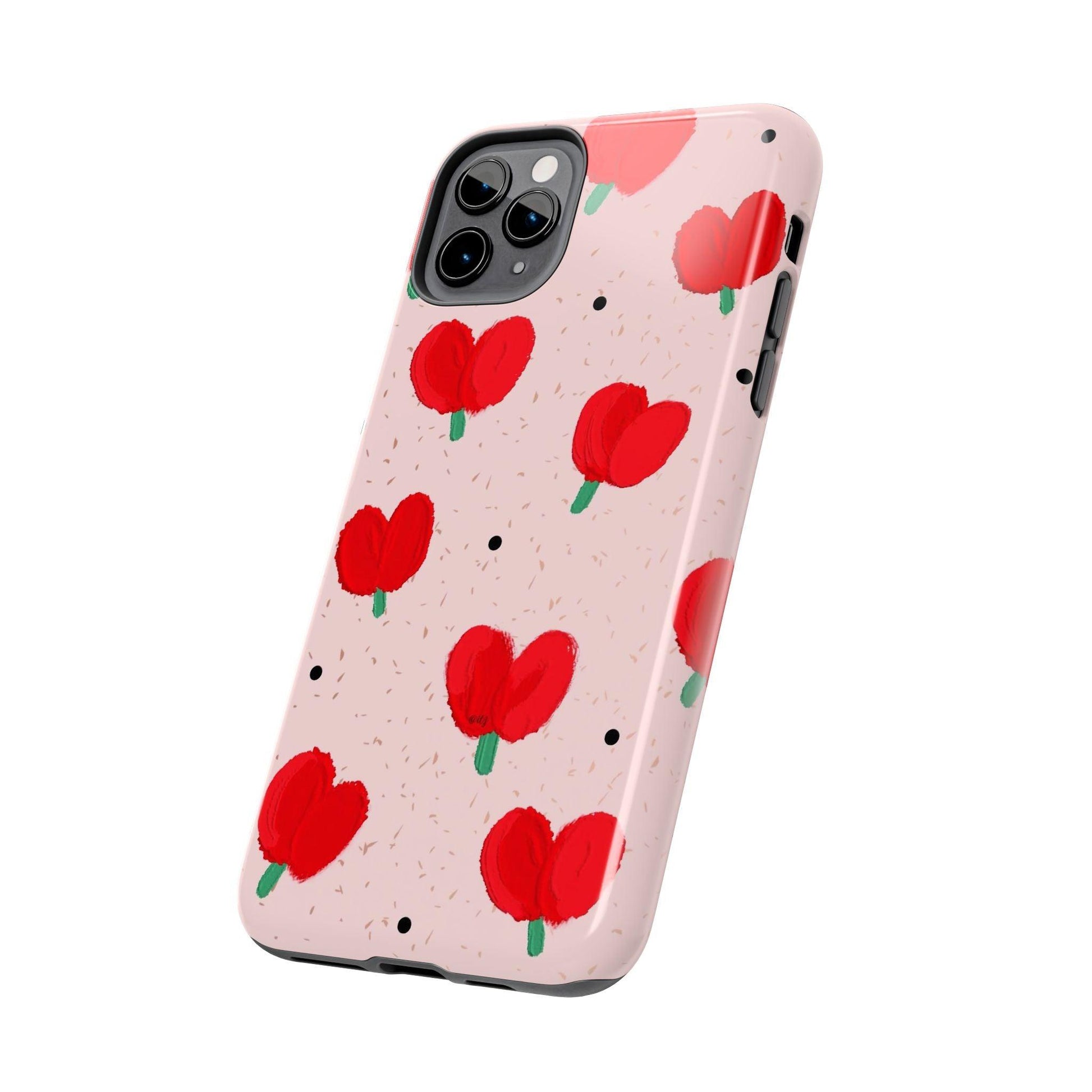 Floral Heart Aesthetic Tough iPhone Cases - SmartHomeGoodies