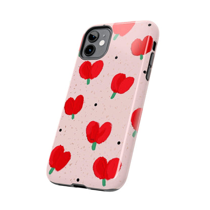 Floral Heart Aesthetic Tough iPhone Cases - SmartHomeGoodies