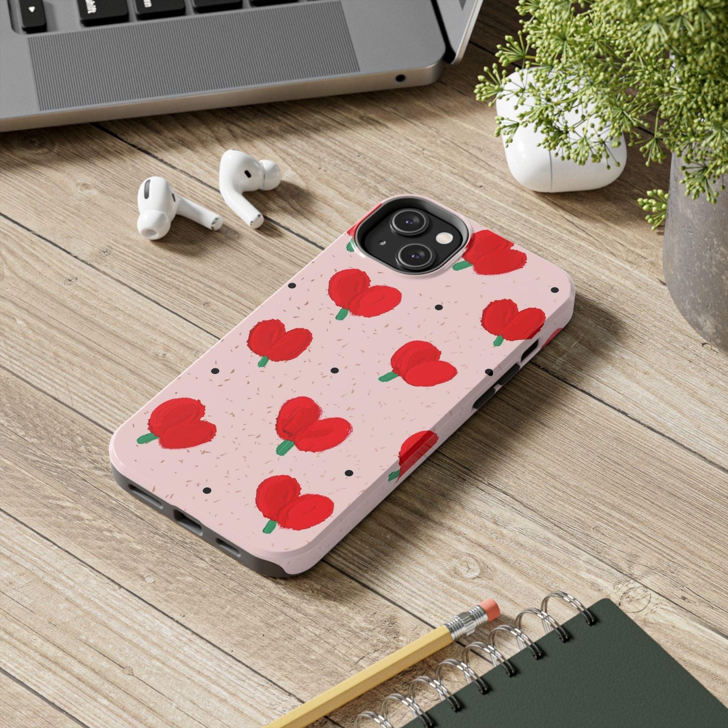 Floral Heart Aesthetic Tough iPhone Cases - SmartHomeGoodies