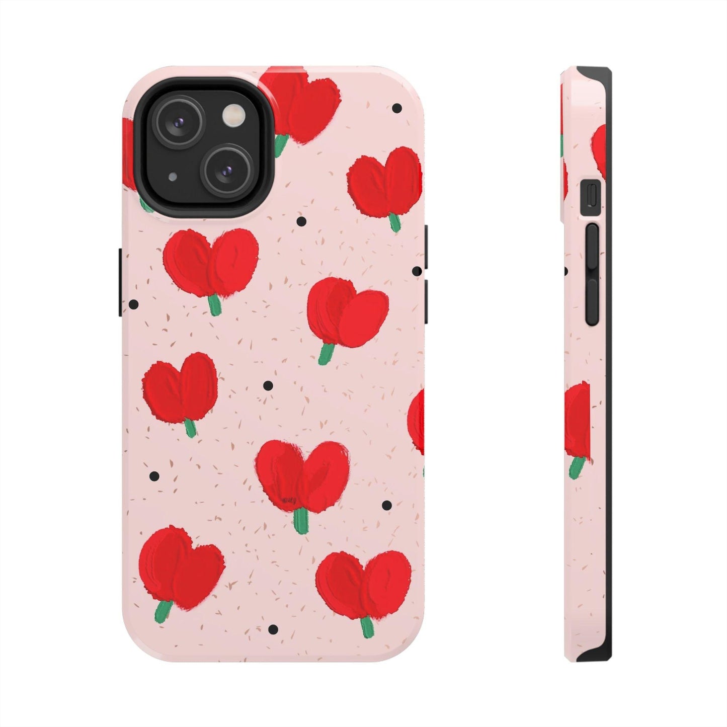 Floral Heart Aesthetic Tough iPhone Cases - SmartHomeGoodies