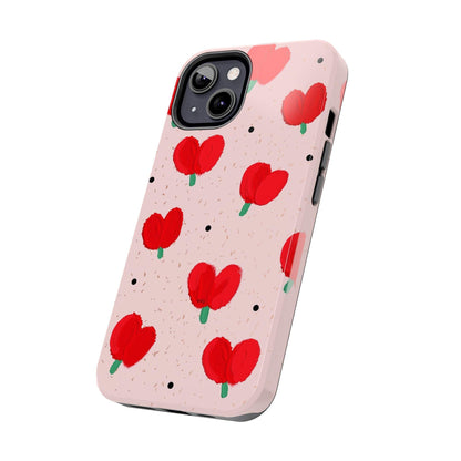 Floral Heart Aesthetic Tough iPhone Cases - SmartHomeGoodies