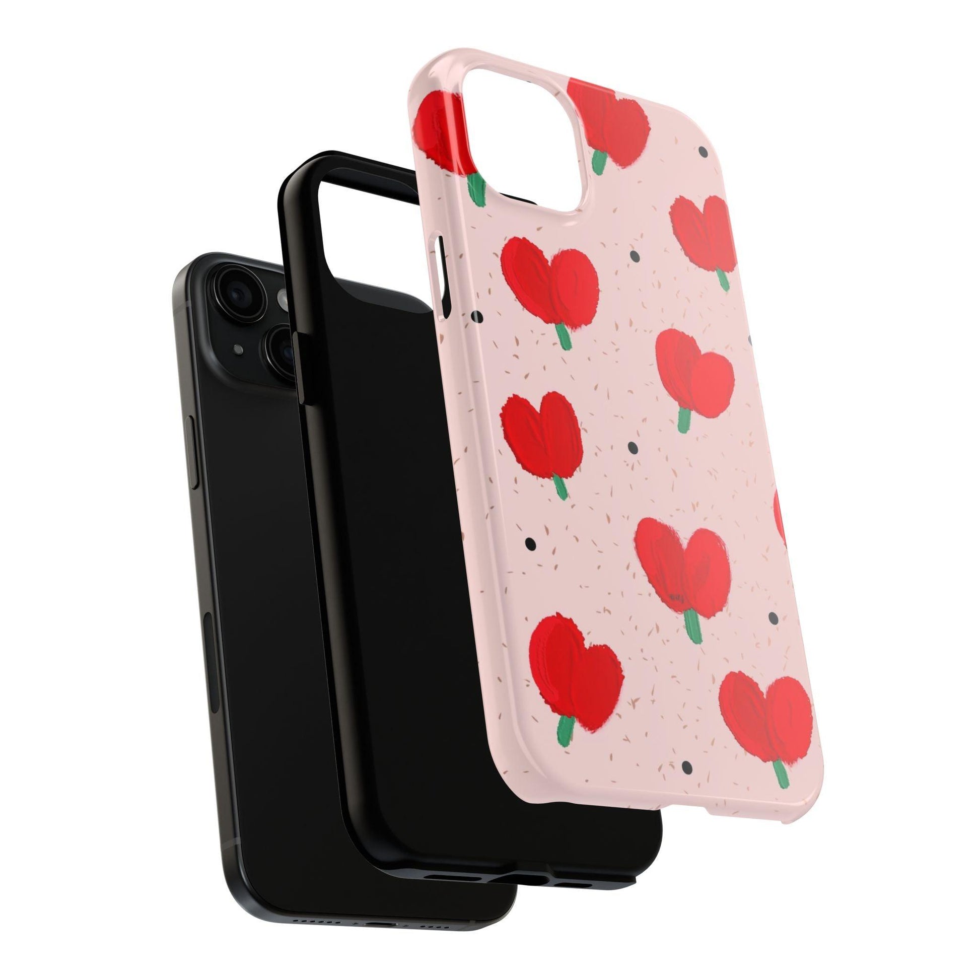 Floral Heart Aesthetic Tough iPhone Cases - SmartHomeGoodies