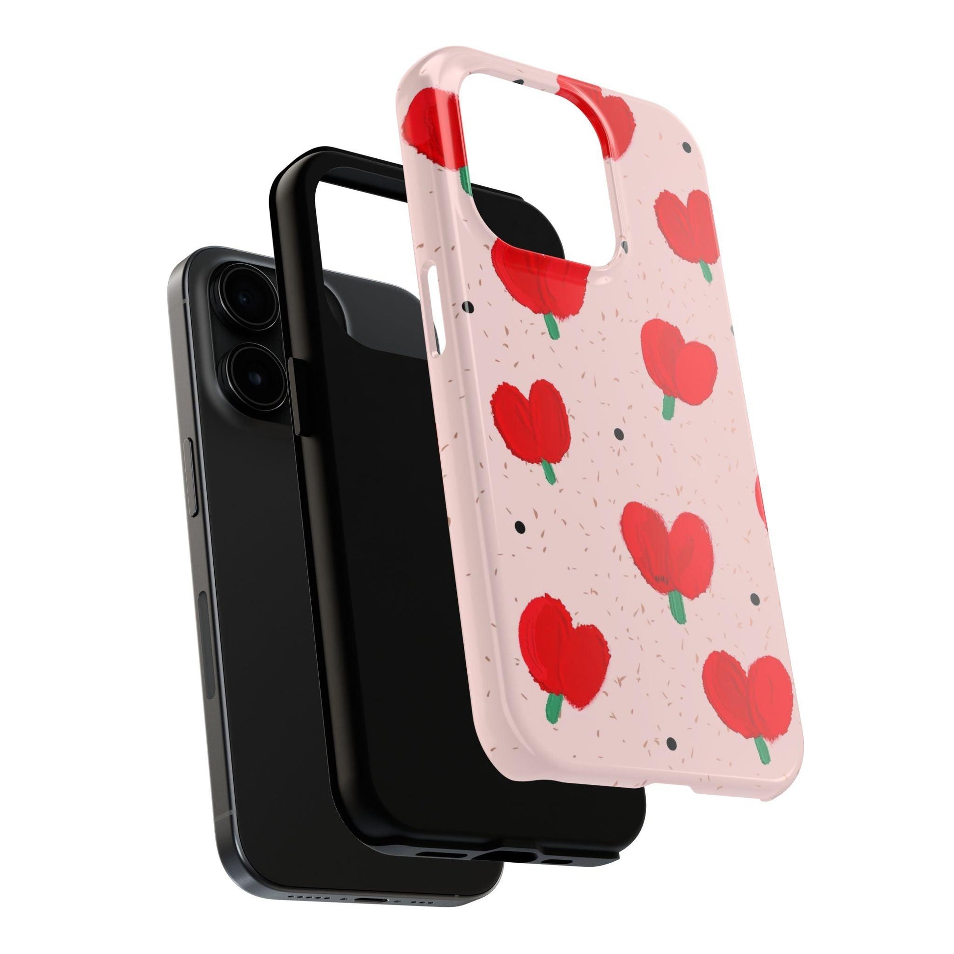Floral Heart Aesthetic Tough iPhone Cases - SmartHomeGoodies