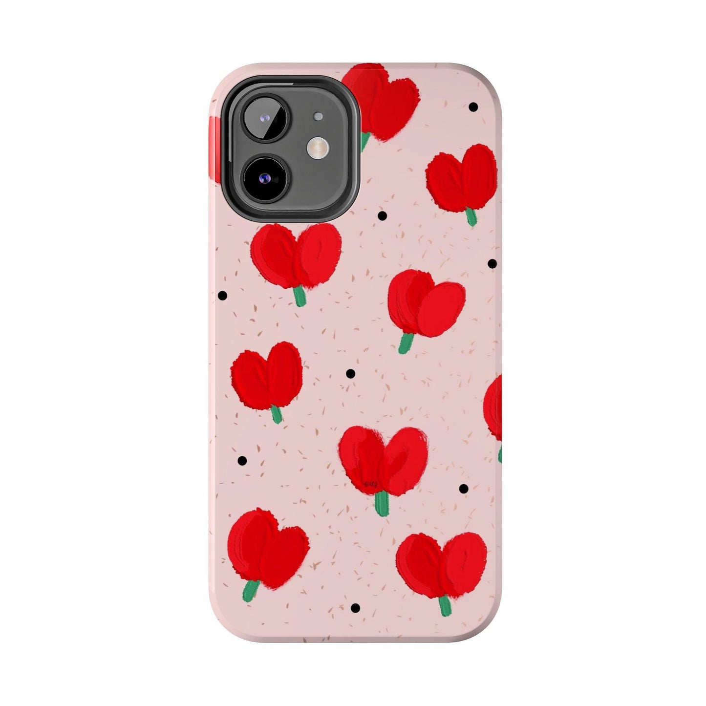 Floral Heart Aesthetic Tough iPhone Cases - SmartHomeGoodies