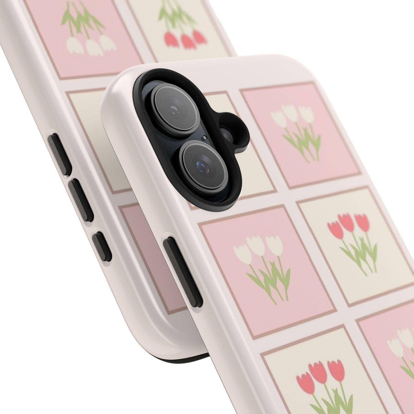 Floral Pastel Tulips Garden Tough iPhone Cases - SmartHomeGoodies