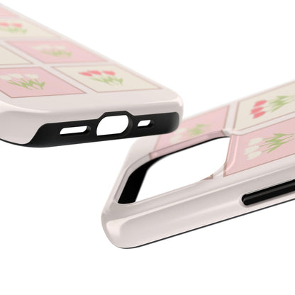 Floral Pastel Tulips Garden Tough iPhone Cases - SmartHomeGoodies