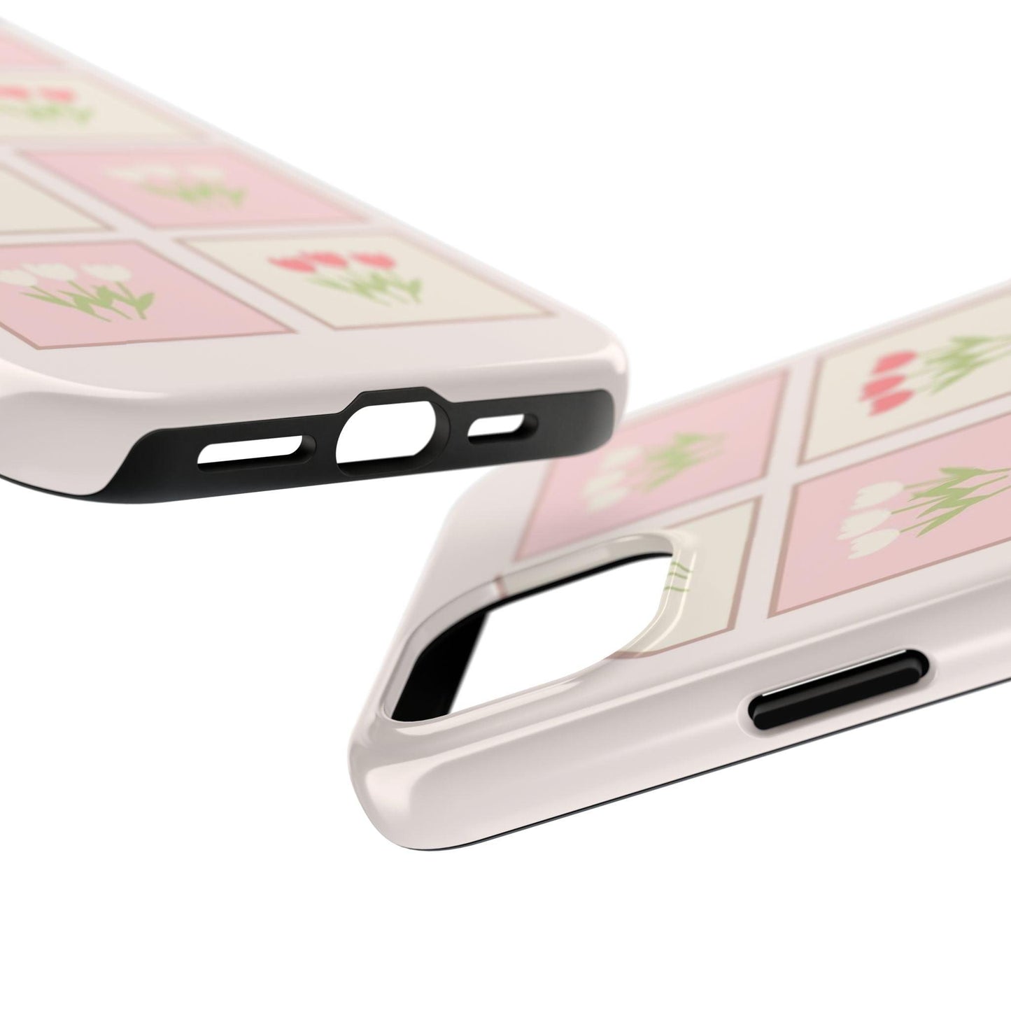 Floral Pastel Tulips Garden Tough iPhone Cases - SmartHomeGoodies