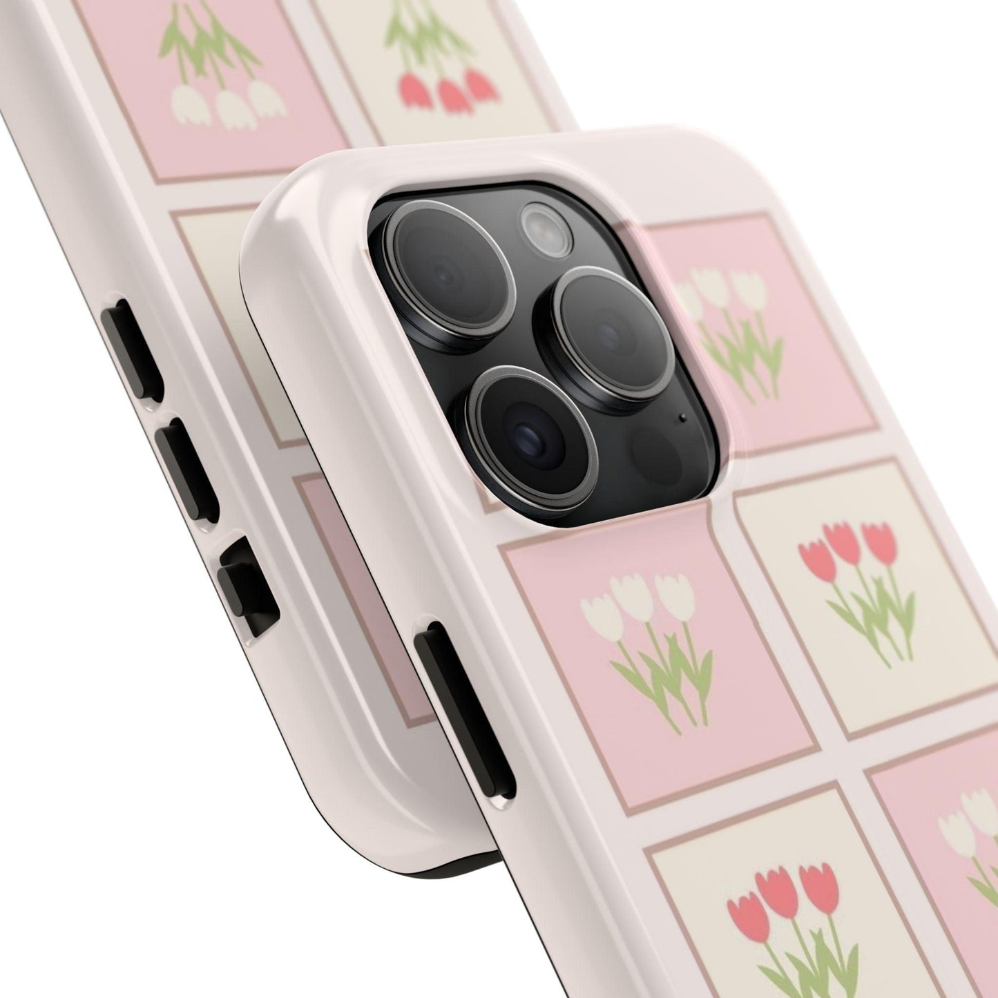 Floral Pastel Tulips Garden Tough iPhone Cases - SmartHomeGoodies