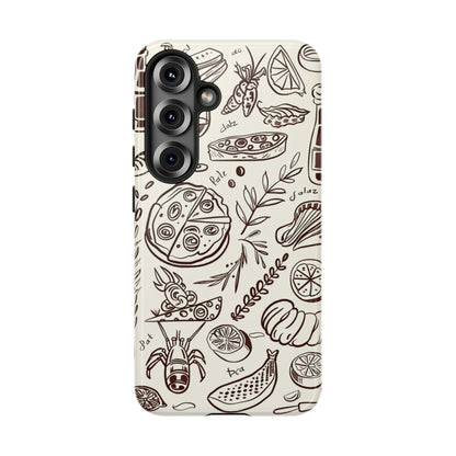 Foodie Samsung Phone Case - Doodle Art - SmartHomeGoodies