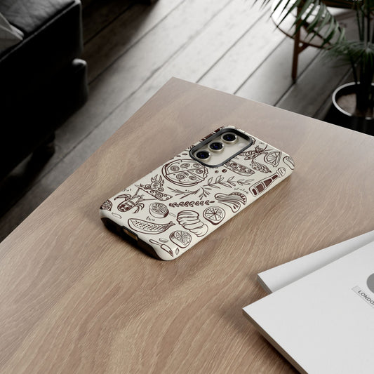 Foodie Samsung Phone Case - Doodle Art - SmartHomeGoodies